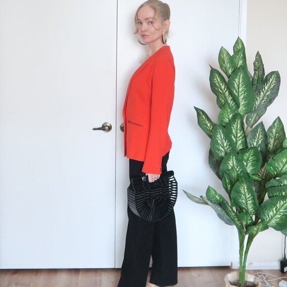 Trouve Size Medium Red Zip Pocket  Single-breasted Career Work Blazer / Jacket - Picture 12 of 12